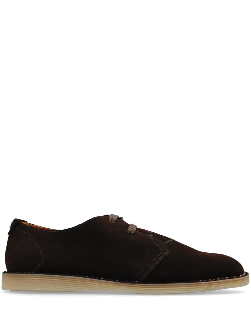 Dolce & Gabbana logo-tag suede derby shoes - Brown von Dolce & Gabbana