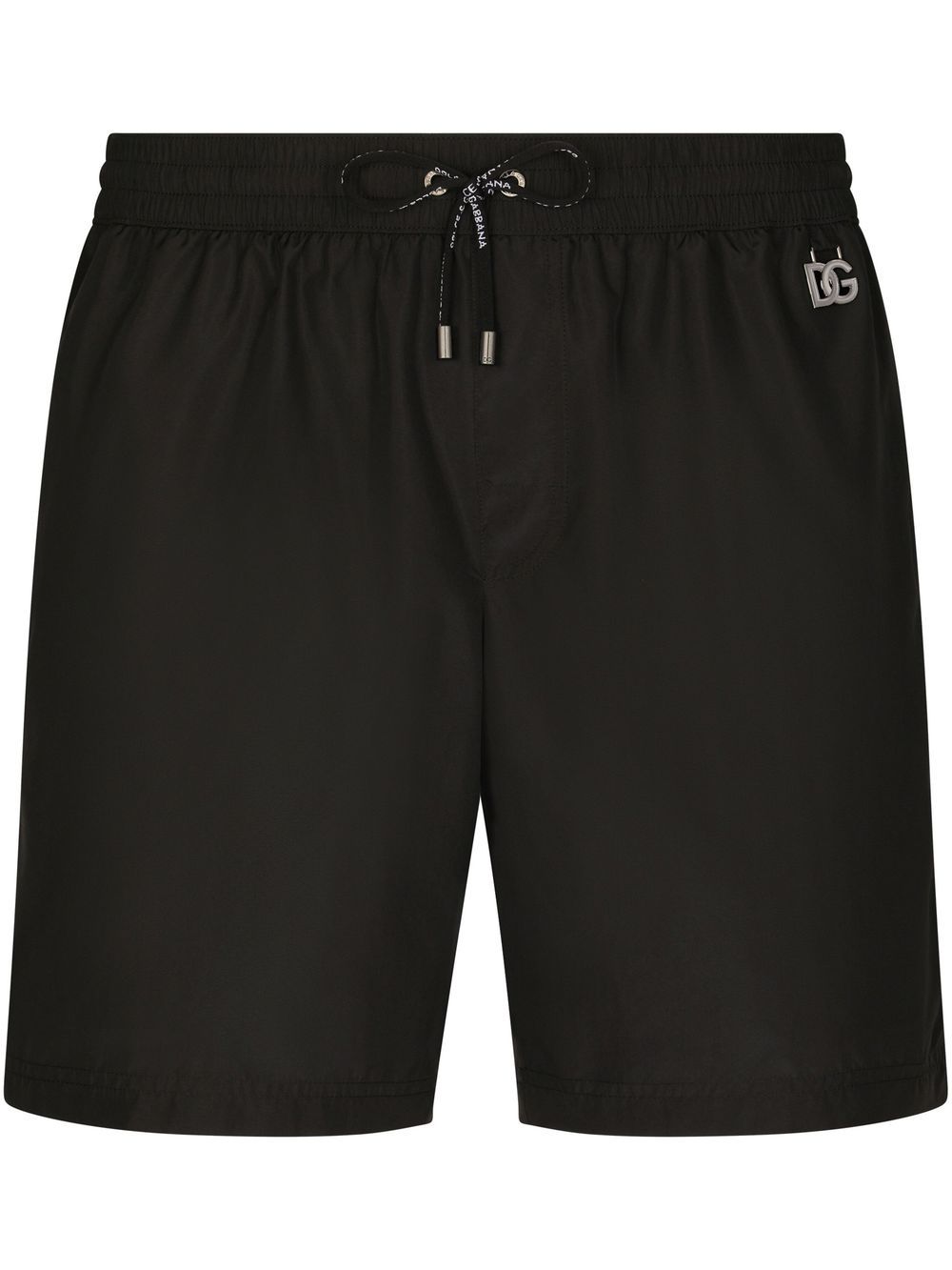 Dolce & Gabbana logo-tag swim shorts - Black von Dolce & Gabbana