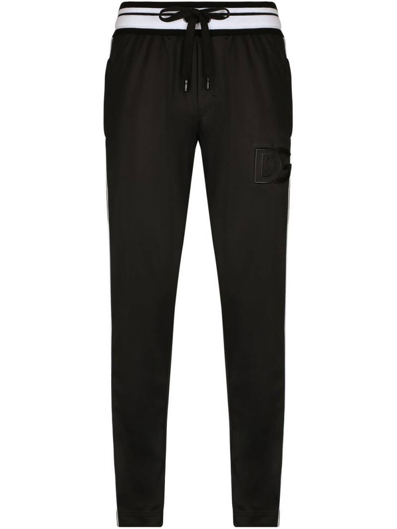 Dolce & Gabbana logo-tape track trousers - Black von Dolce & Gabbana