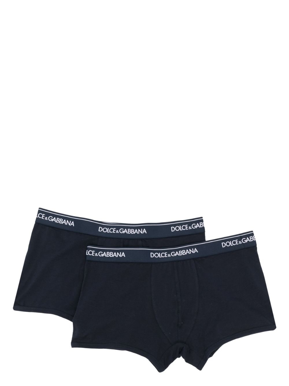 Dolce & Gabbana logo-waist cotton boxer briefs (set of two) - Blue von Dolce & Gabbana