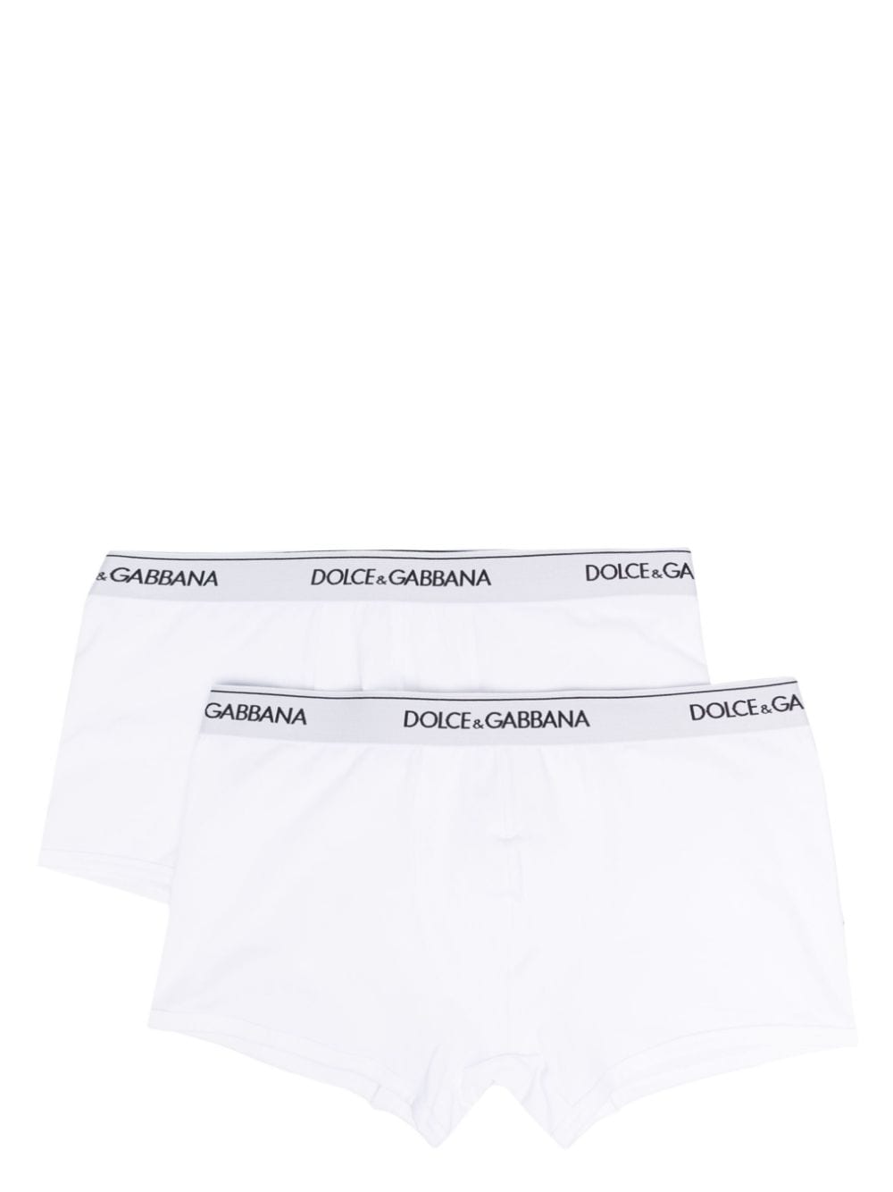 Dolce & Gabbana logo-waist cotton boxer briefs (set of two) - White von Dolce & Gabbana