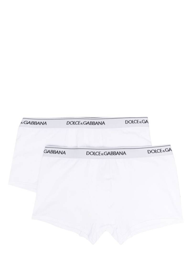 Dolce & Gabbana logo-waist cotton boxer briefs (set of two) - White von Dolce & Gabbana