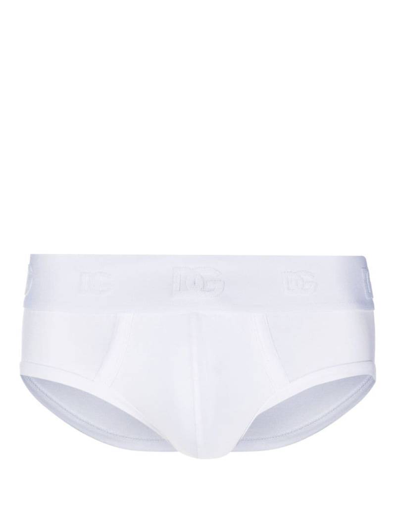 Dolce & Gabbana logo-waistband briefs - White von Dolce & Gabbana