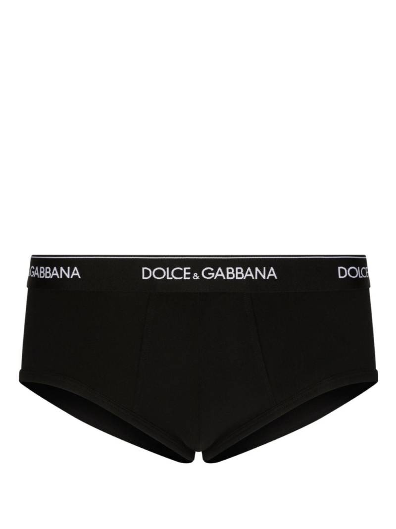 Dolce & Gabbana logo-waistband cotton boxers - Black von Dolce & Gabbana