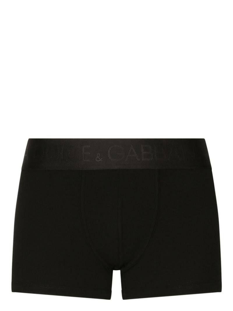 Dolce & Gabbana logo-waistband cotton boxers - Black von Dolce & Gabbana