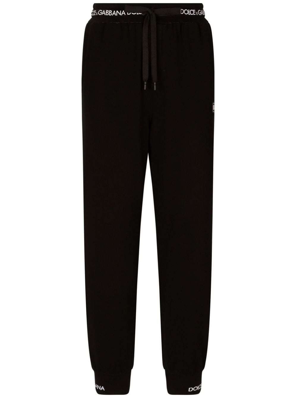 Dolce & Gabbana logo-waistband drawstring track pants - Black von Dolce & Gabbana