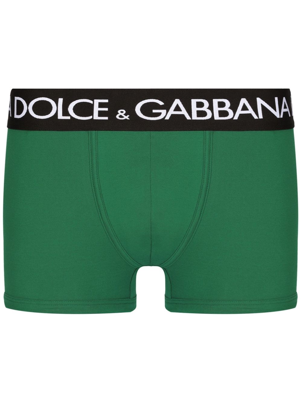 Dolce & Gabbana logo-waistband jersey boxers - Green von Dolce & Gabbana