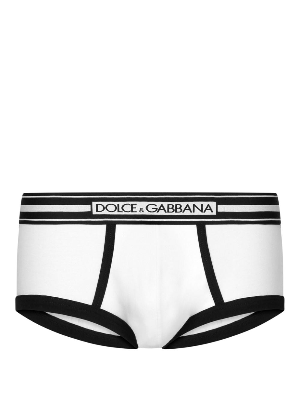 Dolce & Gabbana logo-waistband jersey boxers - White von Dolce & Gabbana