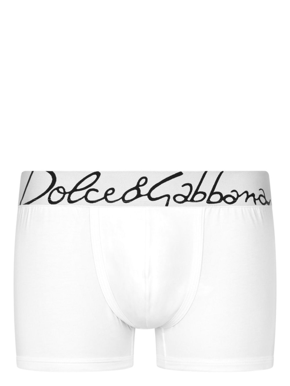 Dolce & Gabbana logo-waistband jersey boxers - White von Dolce & Gabbana