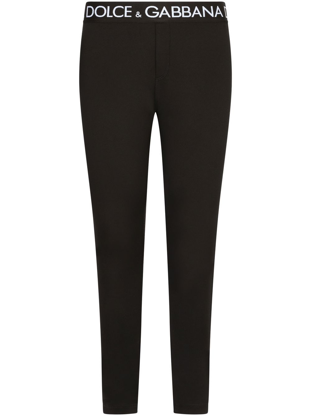 Dolce & Gabbana logo-waistband leggings - Black von Dolce & Gabbana