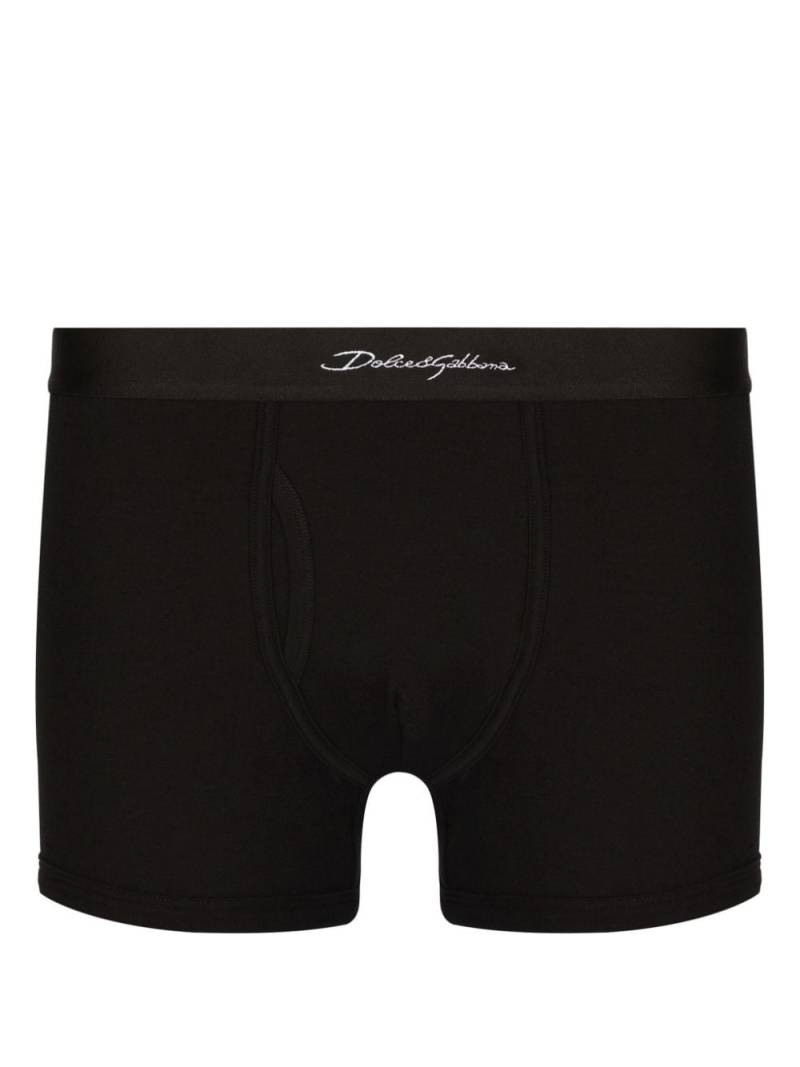 Dolce & Gabbana logo-waistband low-rise boxers - Black von Dolce & Gabbana