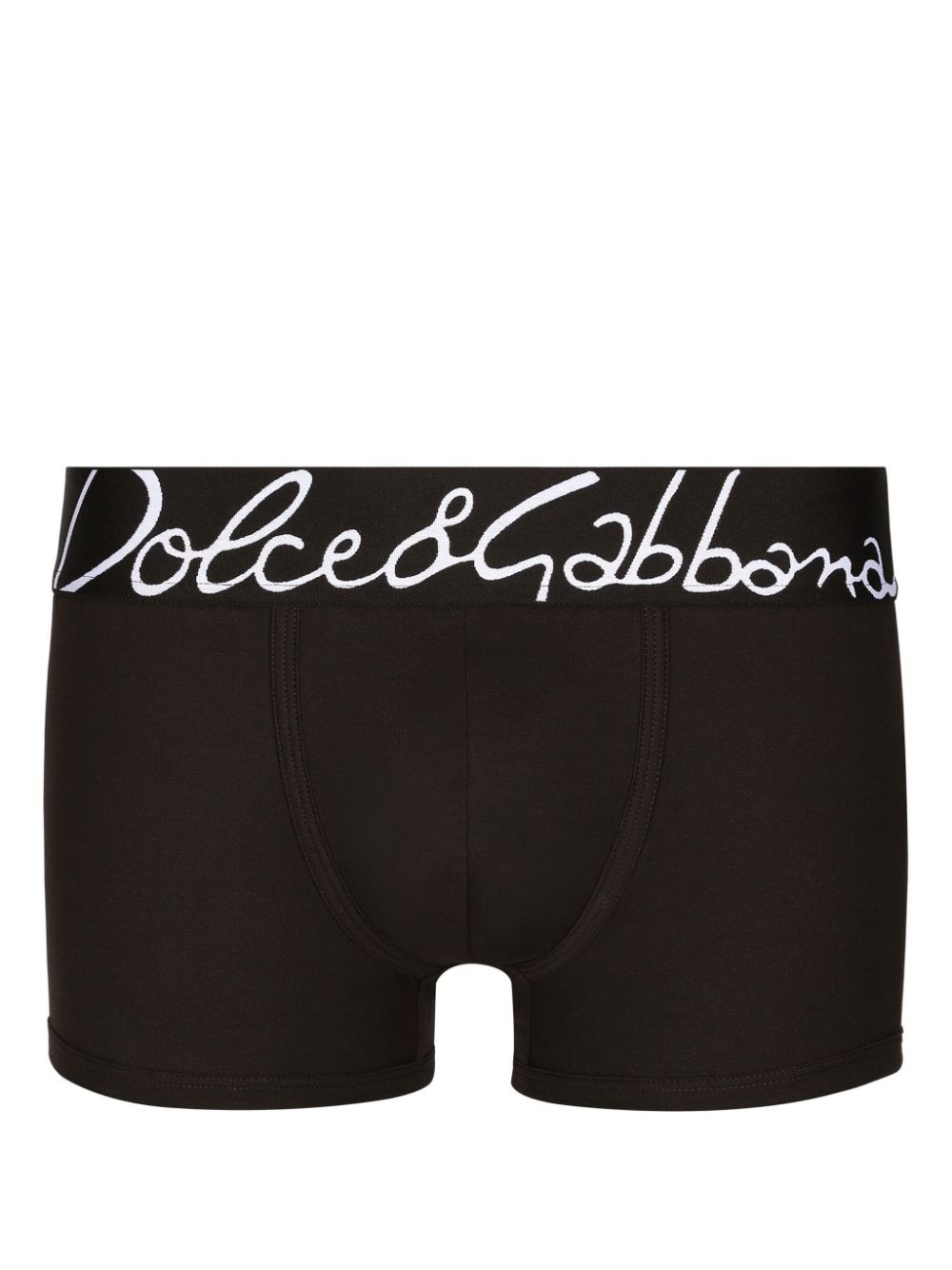 Dolce & Gabbana logo-waistband low-rise boxers - Brown von Dolce & Gabbana