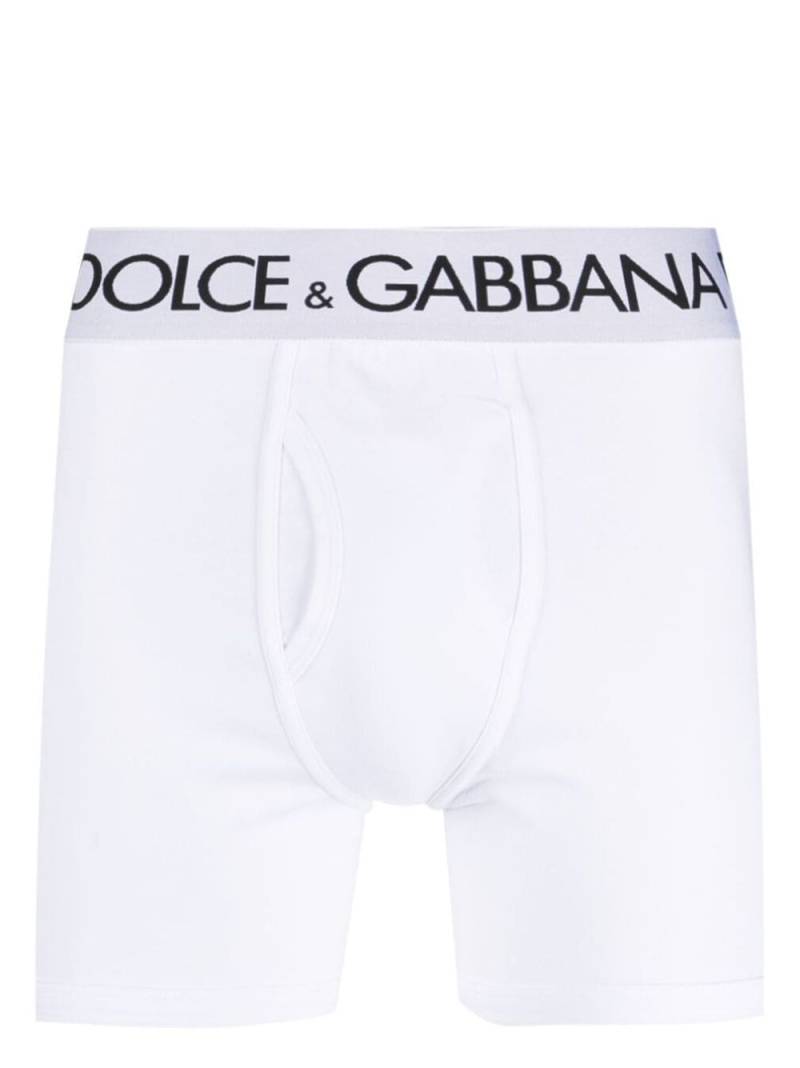 Dolce & Gabbana logo-waistband stretch-cotton boxers - White von Dolce & Gabbana