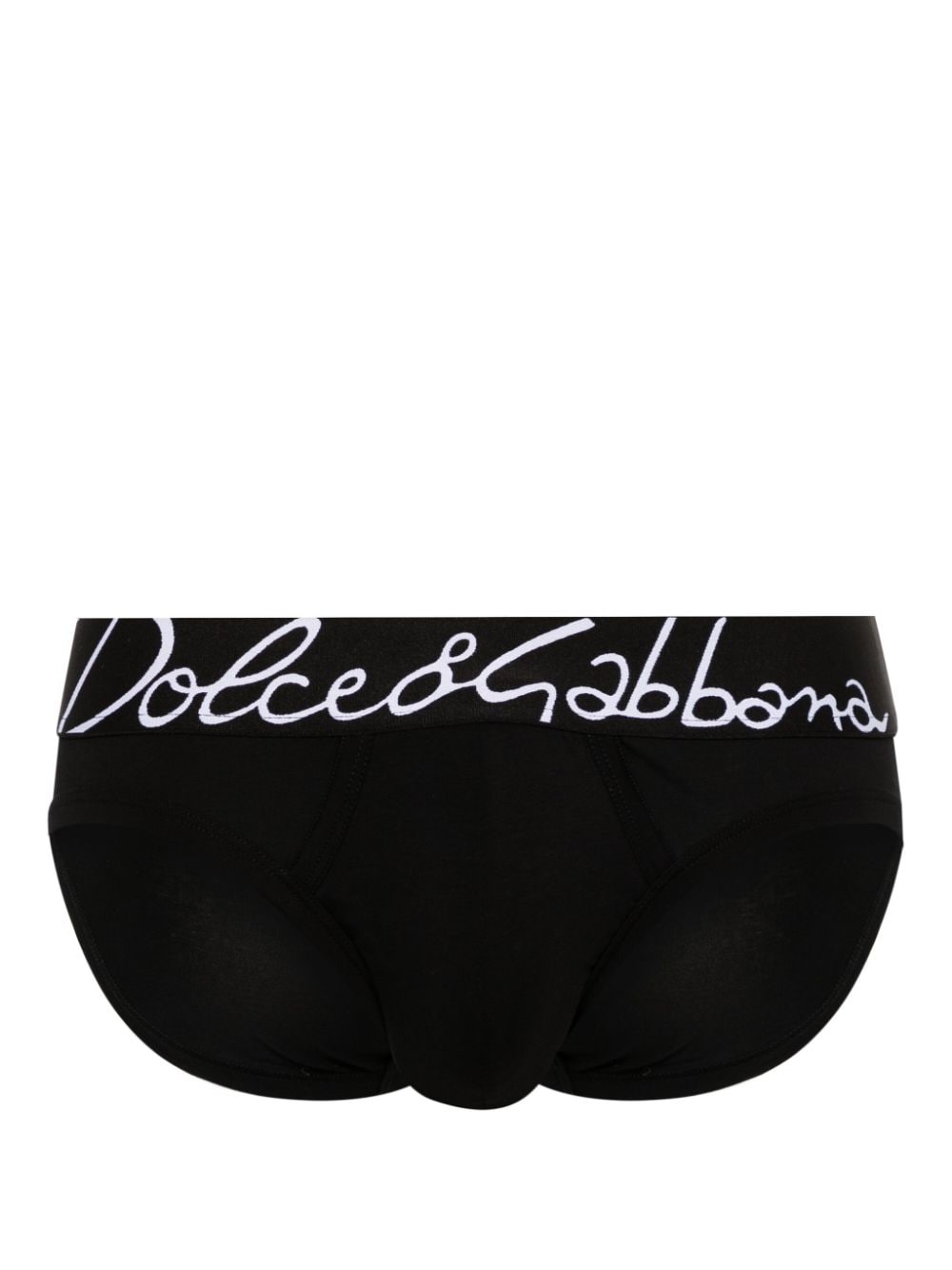 Dolce & Gabbana logo-waistband stretch-cotton briefs - Black von Dolce & Gabbana