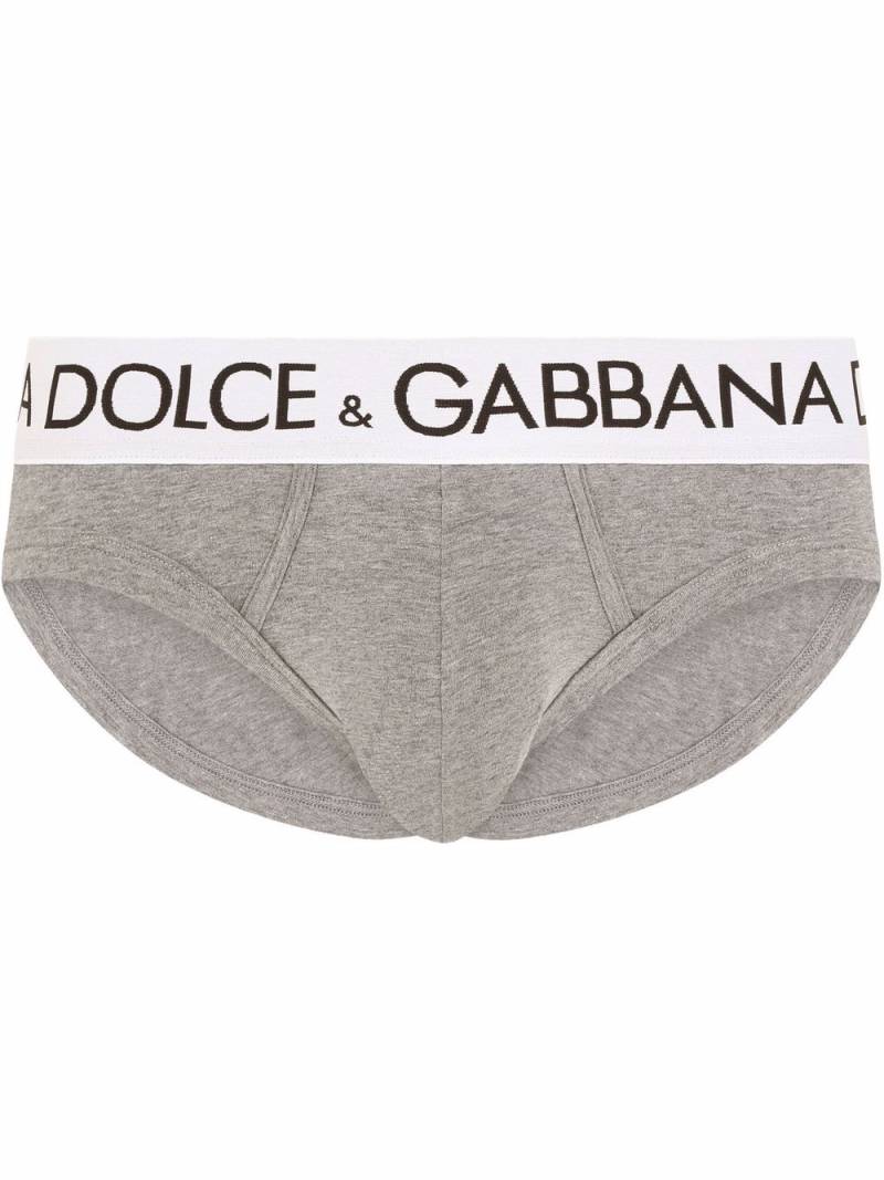 Dolce & Gabbana logo-waistband boxer briefs - Grey von Dolce & Gabbana