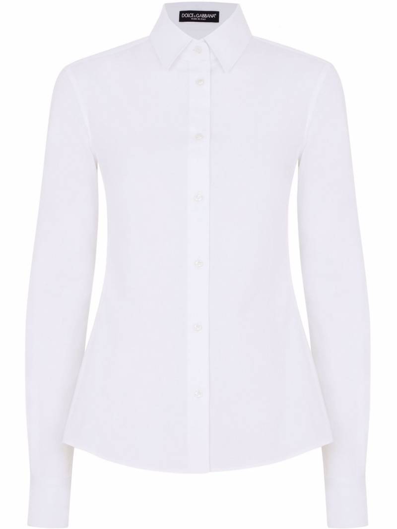 Dolce & Gabbana button-up poplin shirt - White von Dolce & Gabbana