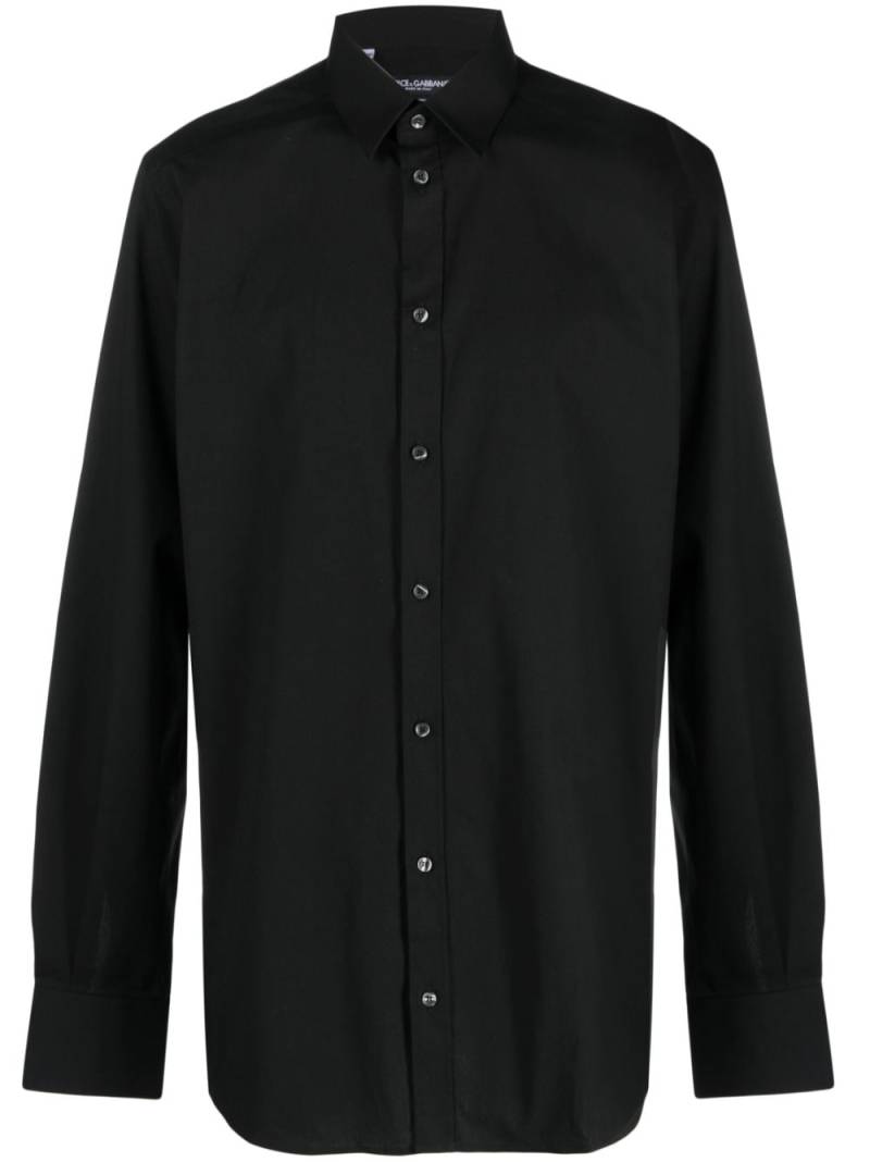 Dolce & Gabbana long-sleeve cotton-blend shirt - Black von Dolce & Gabbana