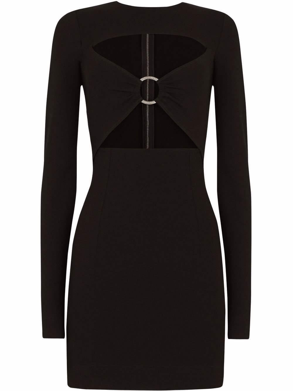 Dolce & Gabbana ring-detail cut-out minidress - Black von Dolce & Gabbana