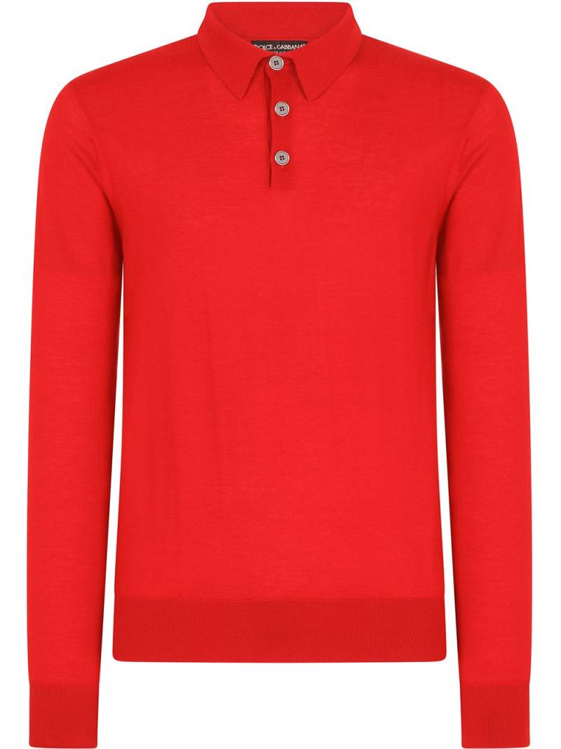 Dolce & Gabbana cashmere polo jumper - Red von Dolce & Gabbana