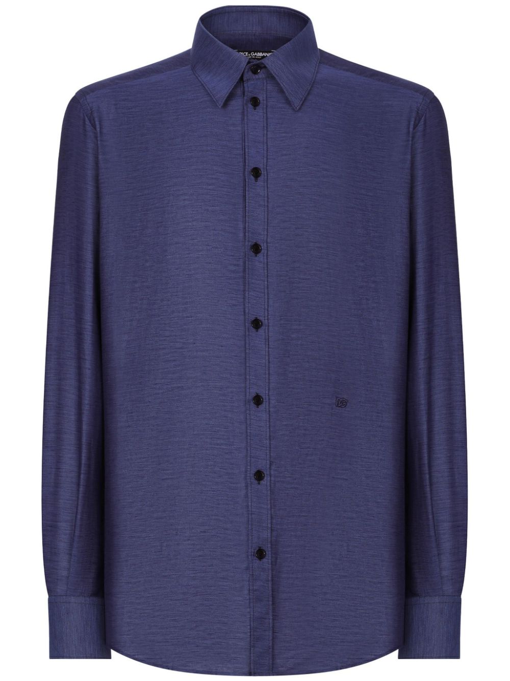 Dolce & Gabbana long-sleeved cotton-blend shirt - Blue von Dolce & Gabbana