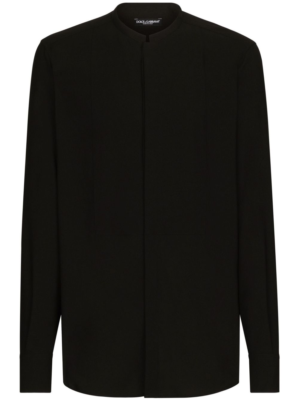 Dolce & Gabbana long-sleeved silk-blend shirt - Black von Dolce & Gabbana