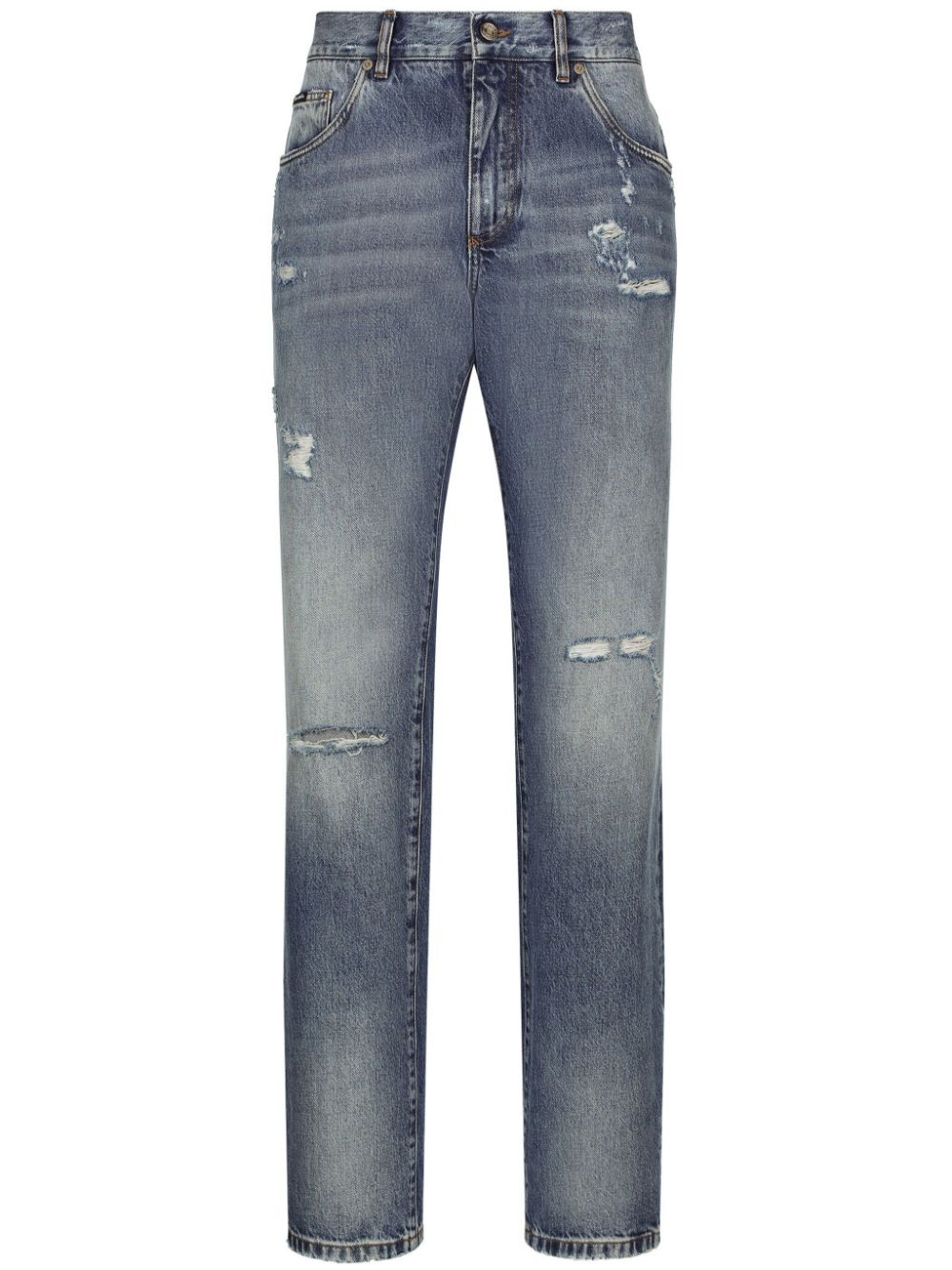 Dolce & Gabbana loose-legged distressed jeans - Blue von Dolce & Gabbana