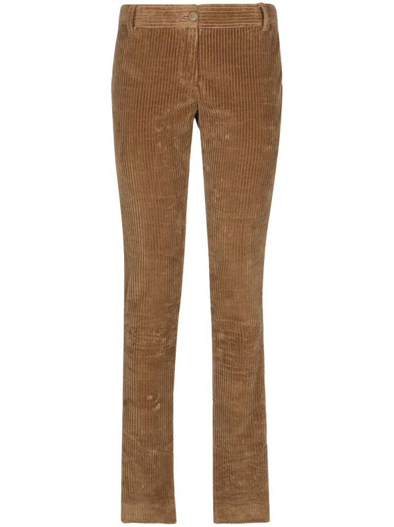 Dolce & Gabbana low-rise corduroy trousers - Brown von Dolce & Gabbana