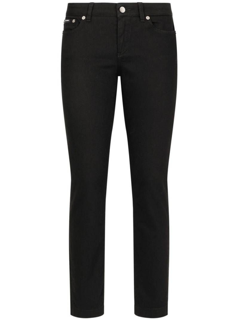 Dolce & Gabbana low-rise cotton-blend skinny jeans - Black von Dolce & Gabbana