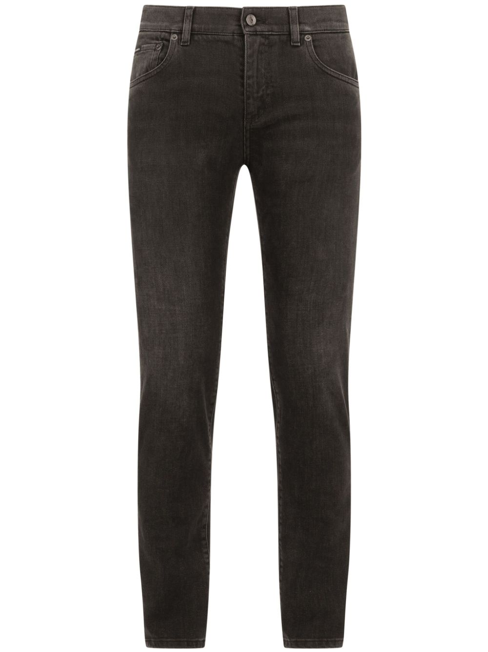 Dolce & Gabbana logo-tag skinny jeans - Black von Dolce & Gabbana