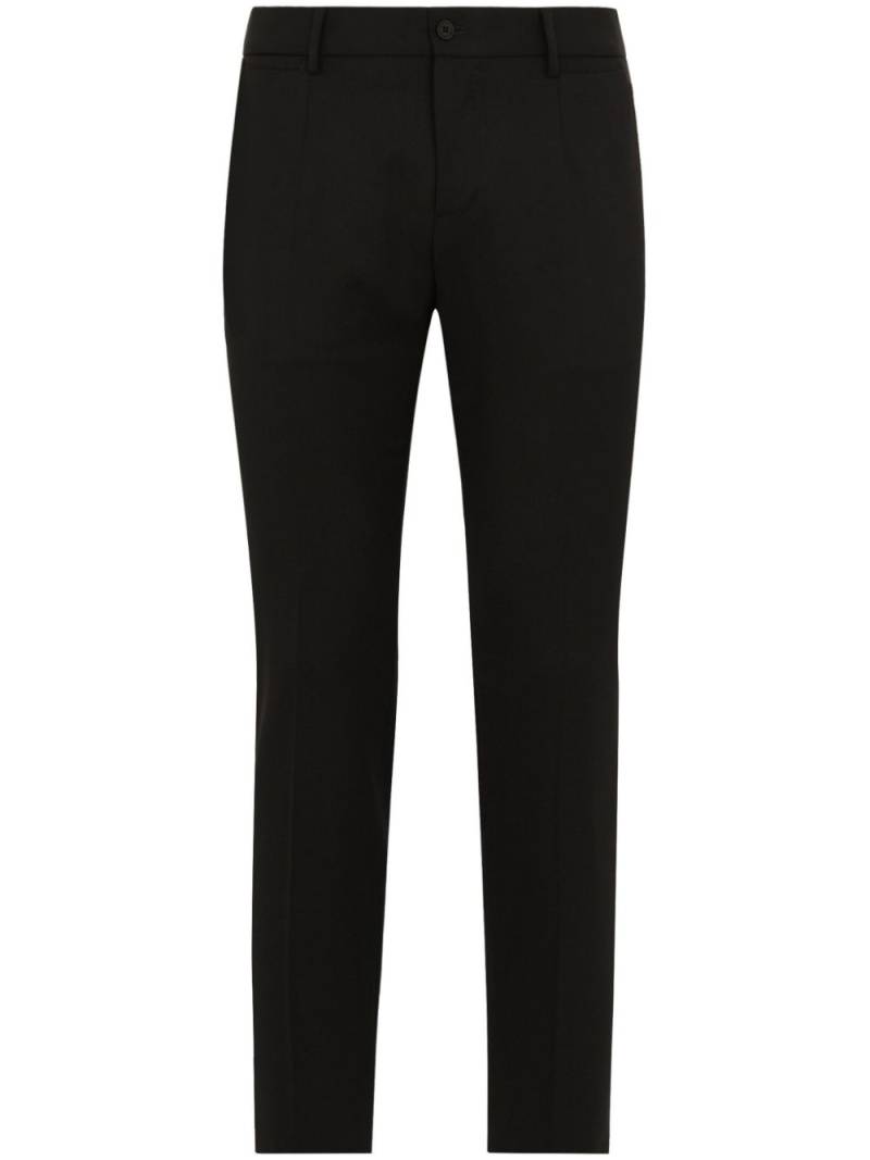 Dolce & Gabbana low-waist tailored wool blend trousers - Black von Dolce & Gabbana