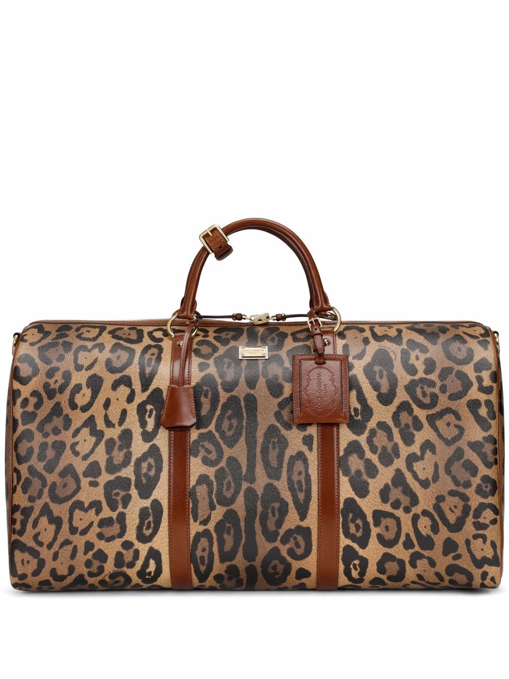 Dolce & Gabbana medium Crespo leopard-print travel bag - Brown von Dolce & Gabbana