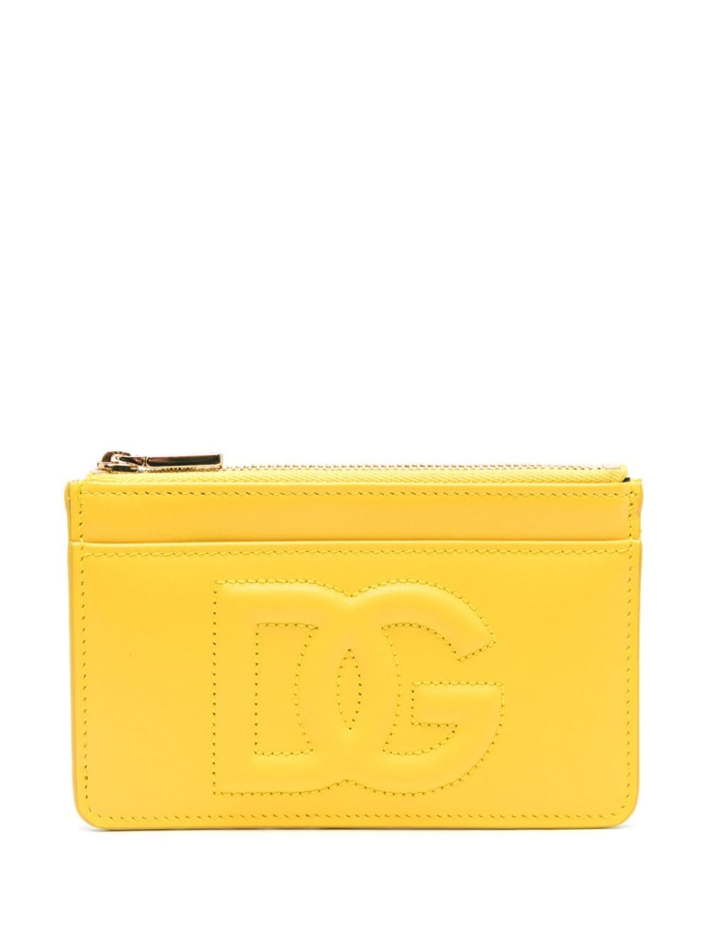 Dolce & Gabbana medium DG-embossed card holder - Yellow von Dolce & Gabbana