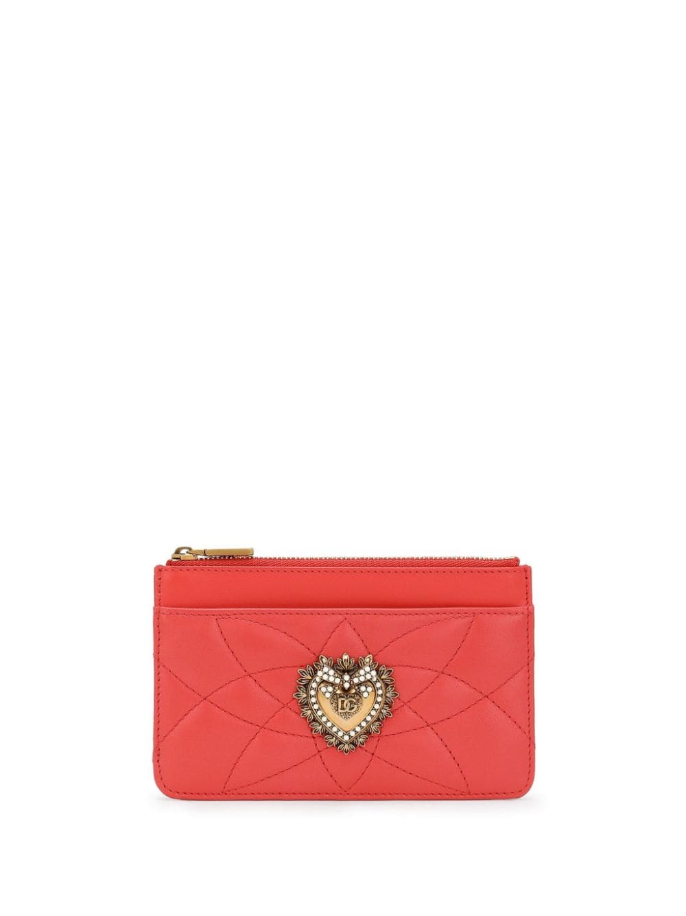 Dolce & Gabbana medium Devotion leather wallet - Orange von Dolce & Gabbana