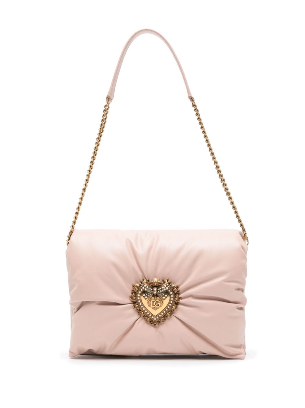 Dolce & Gabbana medium Devotion logo-plaque leather shoulder bag - Pink von Dolce & Gabbana