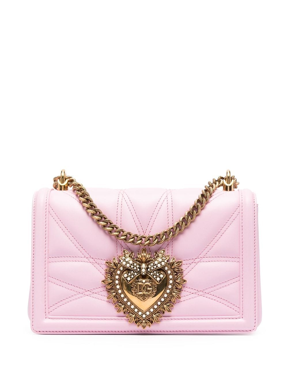 Dolce & Gabbana medium Devotion quilted shoulder bag - Pink von Dolce & Gabbana