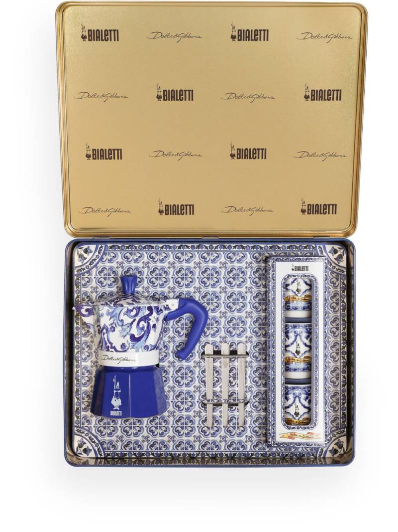 Dolce & Gabbana medium Moka box (set of six) - Blue von Dolce & Gabbana