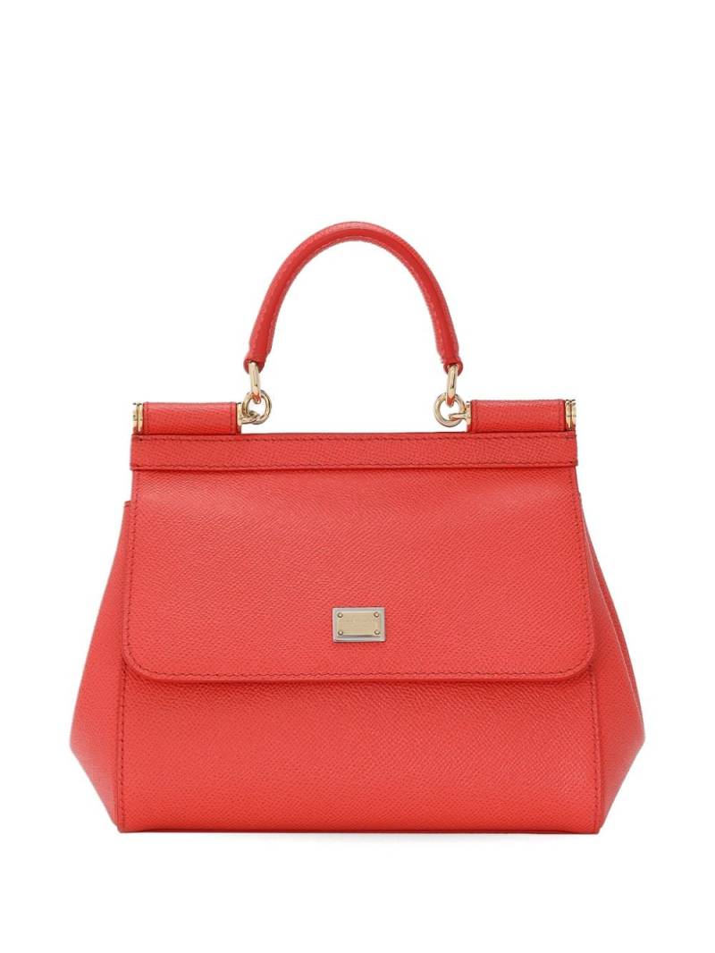 Dolce & Gabbana medium Sicily leather tote bag - Orange von Dolce & Gabbana