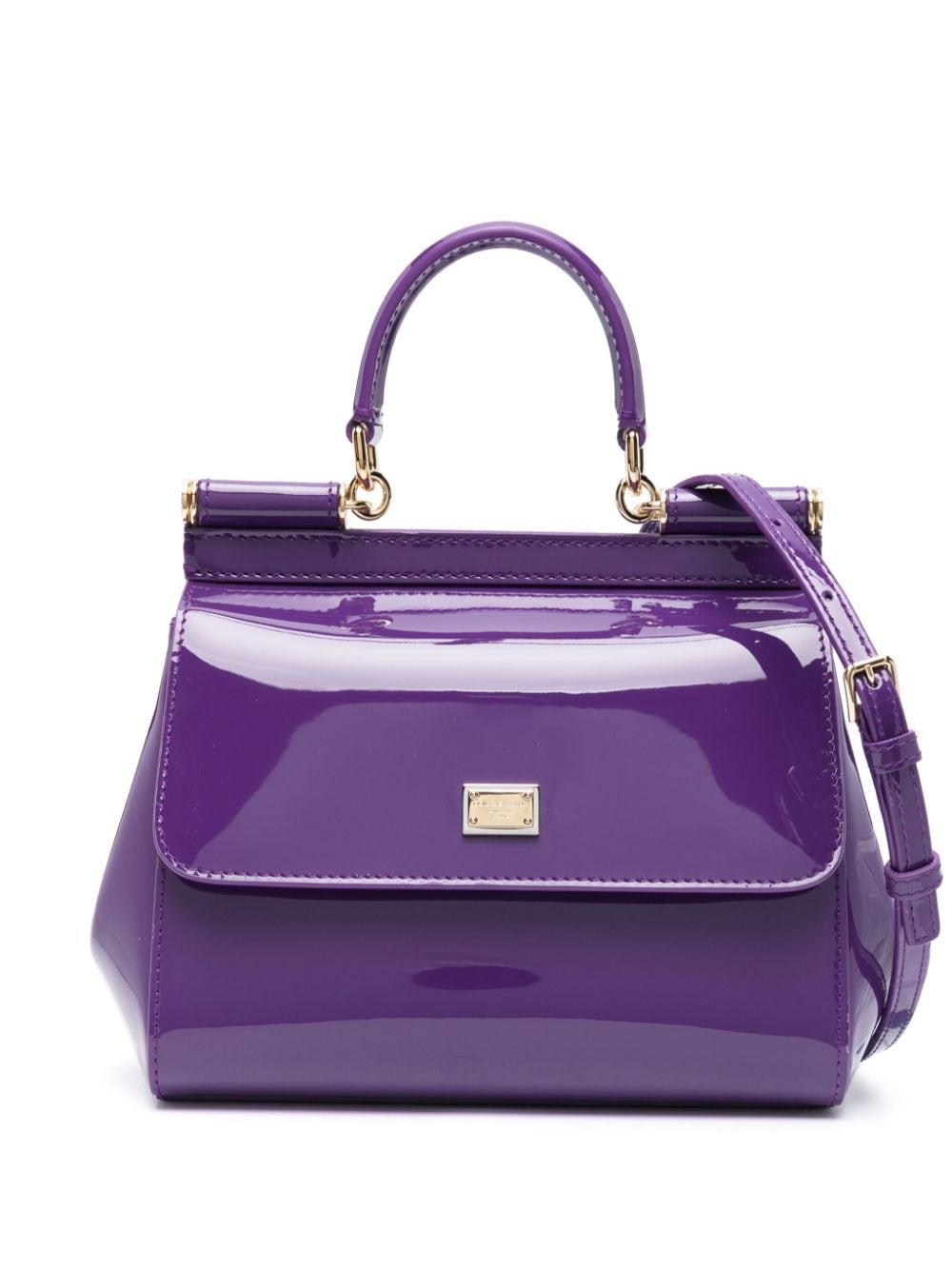 Dolce & Gabbana medium Sicily leather tote bag - Purple von Dolce & Gabbana