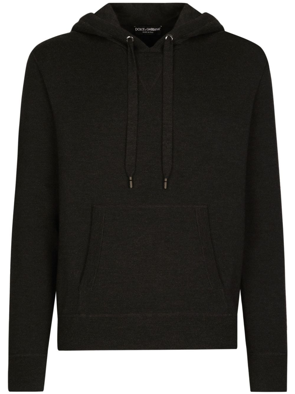 Dolce & Gabbana mélange-effect knitted hoodie - Black von Dolce & Gabbana