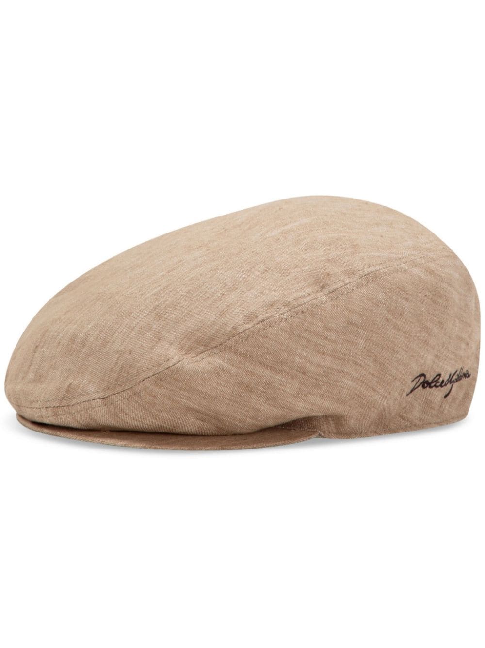 Dolce & Gabbana mélange-effect linen flat cap - Neutrals von Dolce & Gabbana