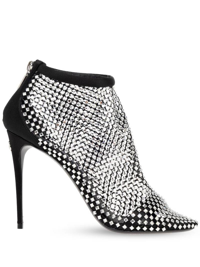 Dolce & Gabbana mesh-panelled leather pumps - Silver von Dolce & Gabbana