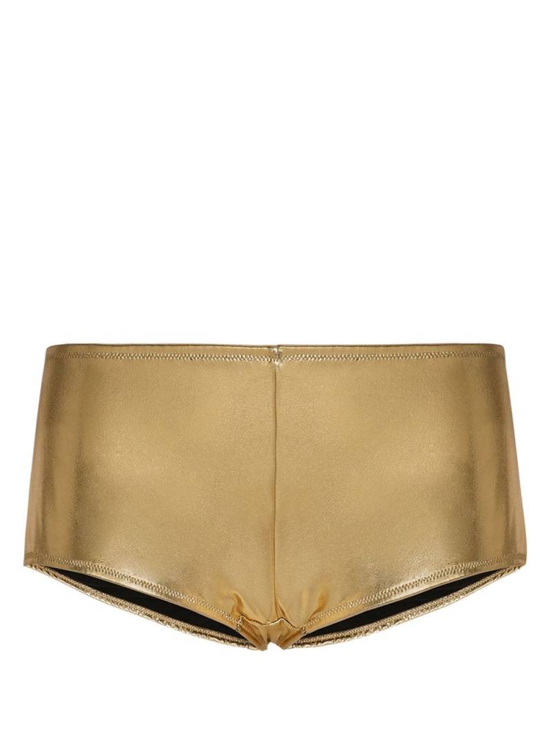 Dolce & Gabbana metallic-effect bikini bottoms - Gold von Dolce & Gabbana