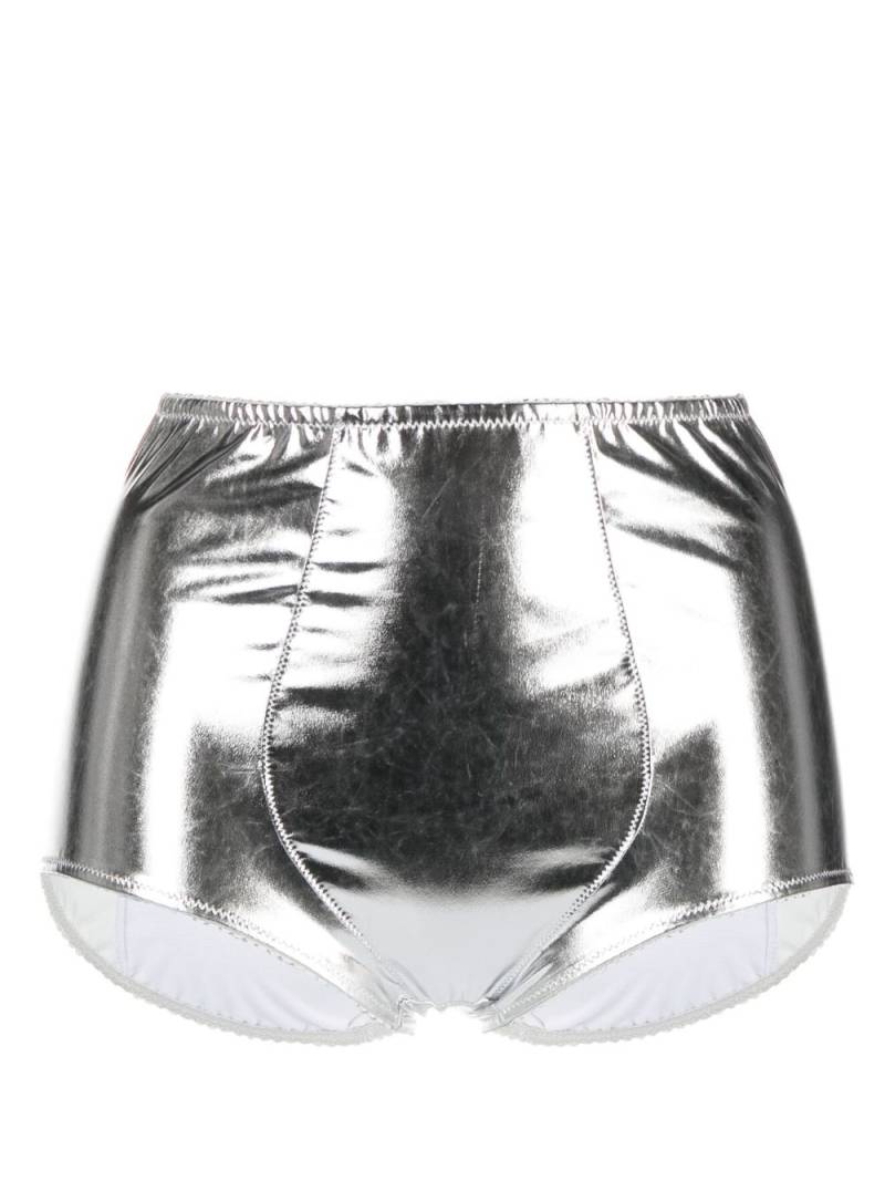 Dolce & Gabbana metallic-effect stretch briefs - Silver von Dolce & Gabbana