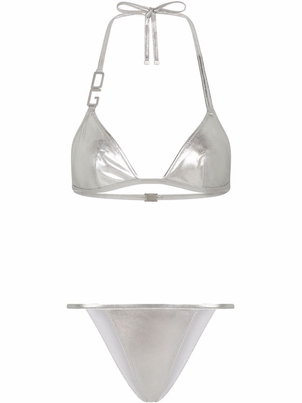 Dolce & Gabbana DG-logo triangle bikini - Silver von Dolce & Gabbana