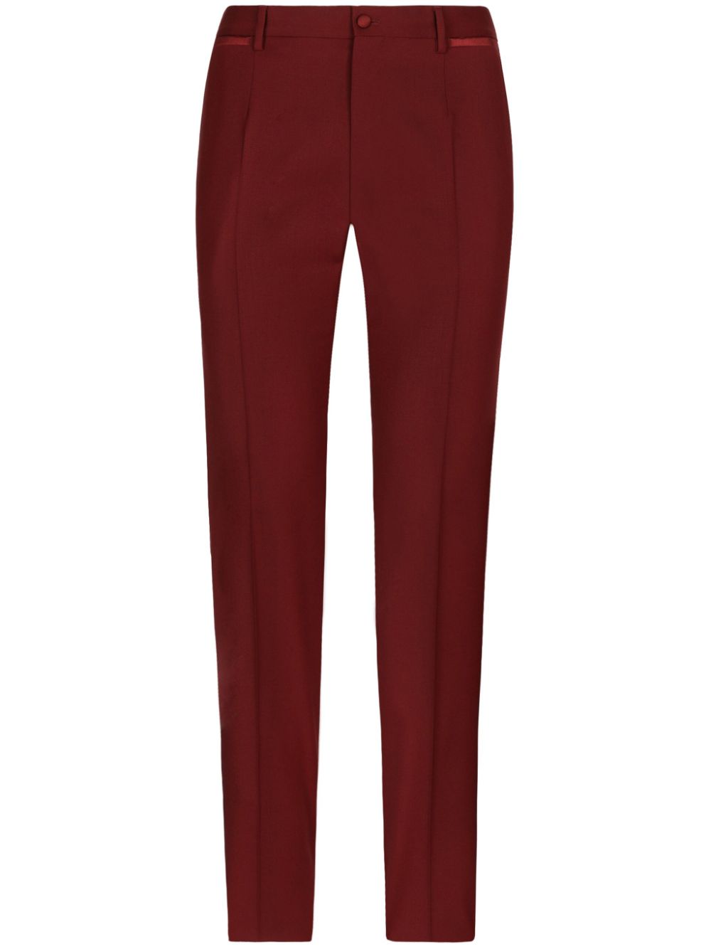 Dolce & Gabbana stretch-wool tuxedo trousers - Red von Dolce & Gabbana