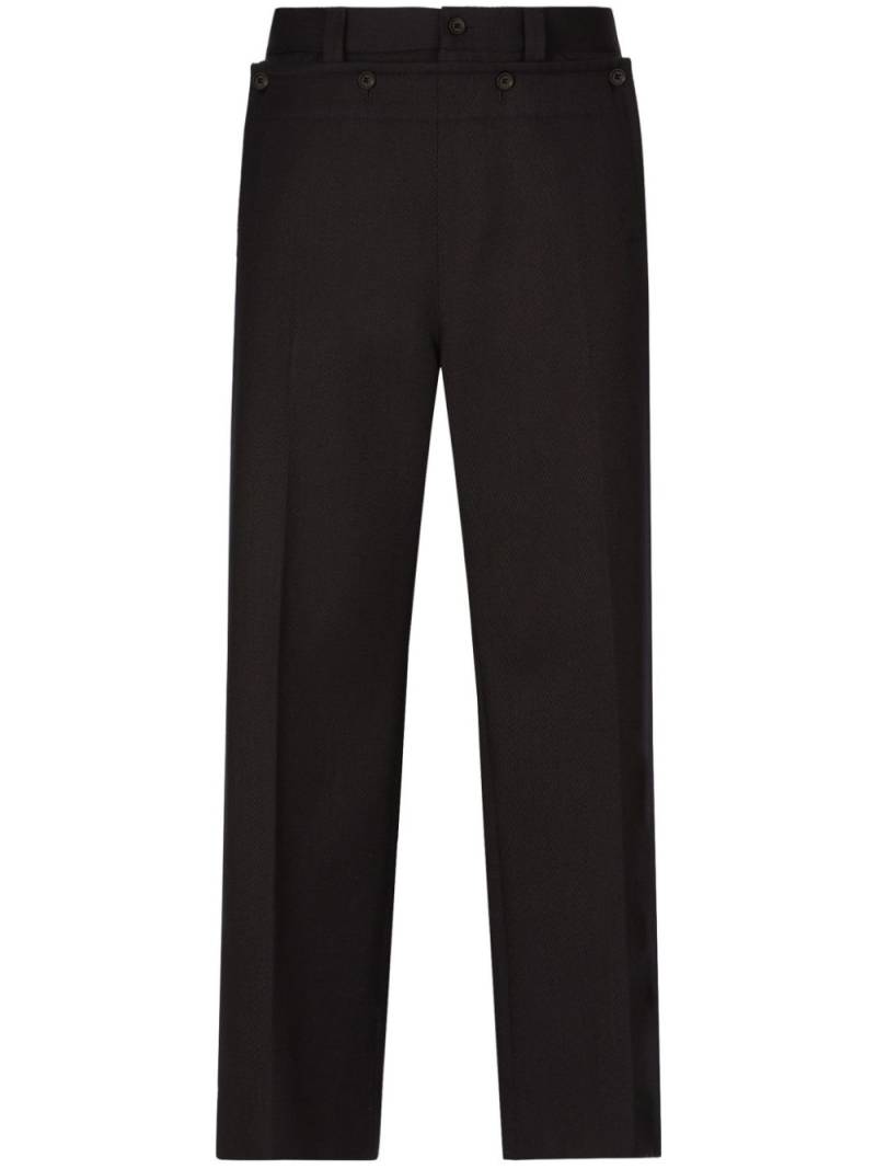 Dolce & Gabbana mid-rise wide-leg trousers - Blue von Dolce & Gabbana