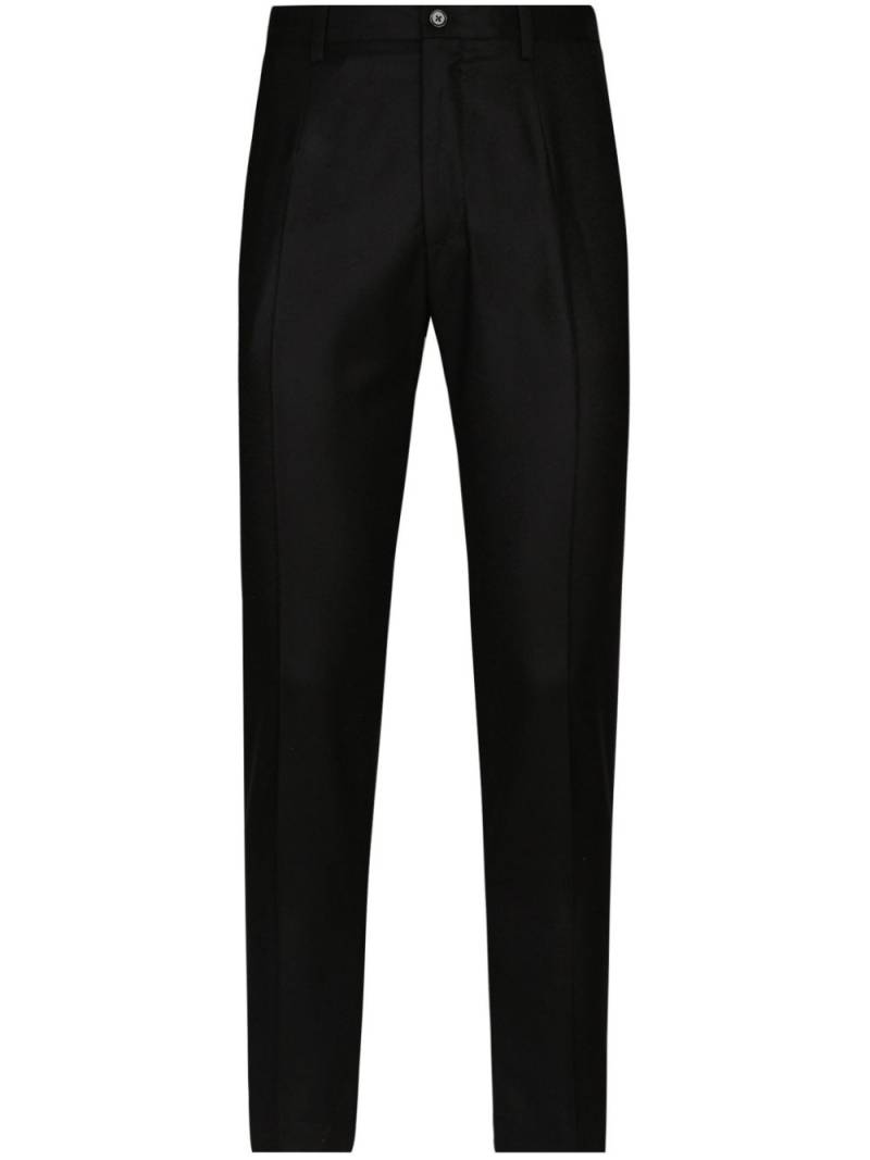 Dolce & Gabbana mid-rise wool chino trousers - Black von Dolce & Gabbana