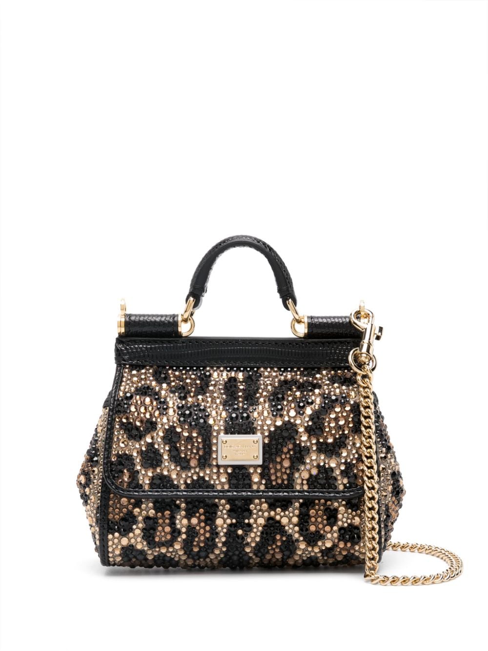 Dolce & Gabbana mini Sicily crystal tote bag - Black von Dolce & Gabbana