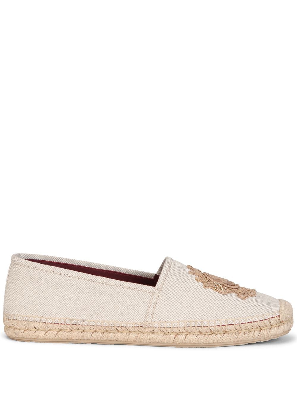 Dolce & Gabbana embroidered canvas espadrilles - Neutrals von Dolce & Gabbana