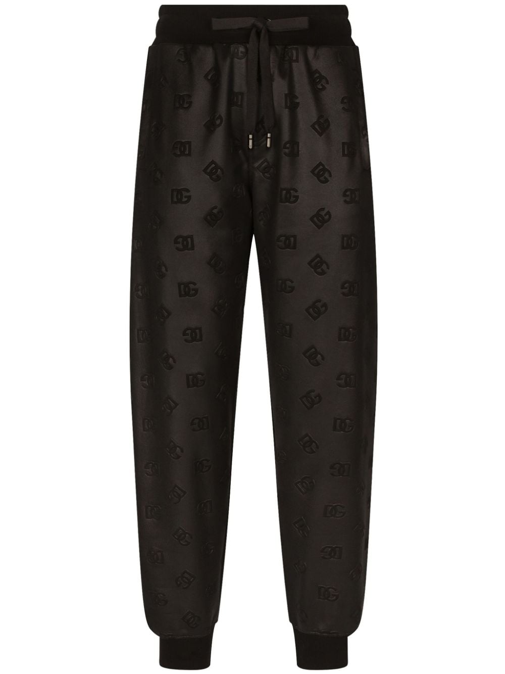 Dolce & Gabbana monogram-jacquard drawstring track pants - Black von Dolce & Gabbana